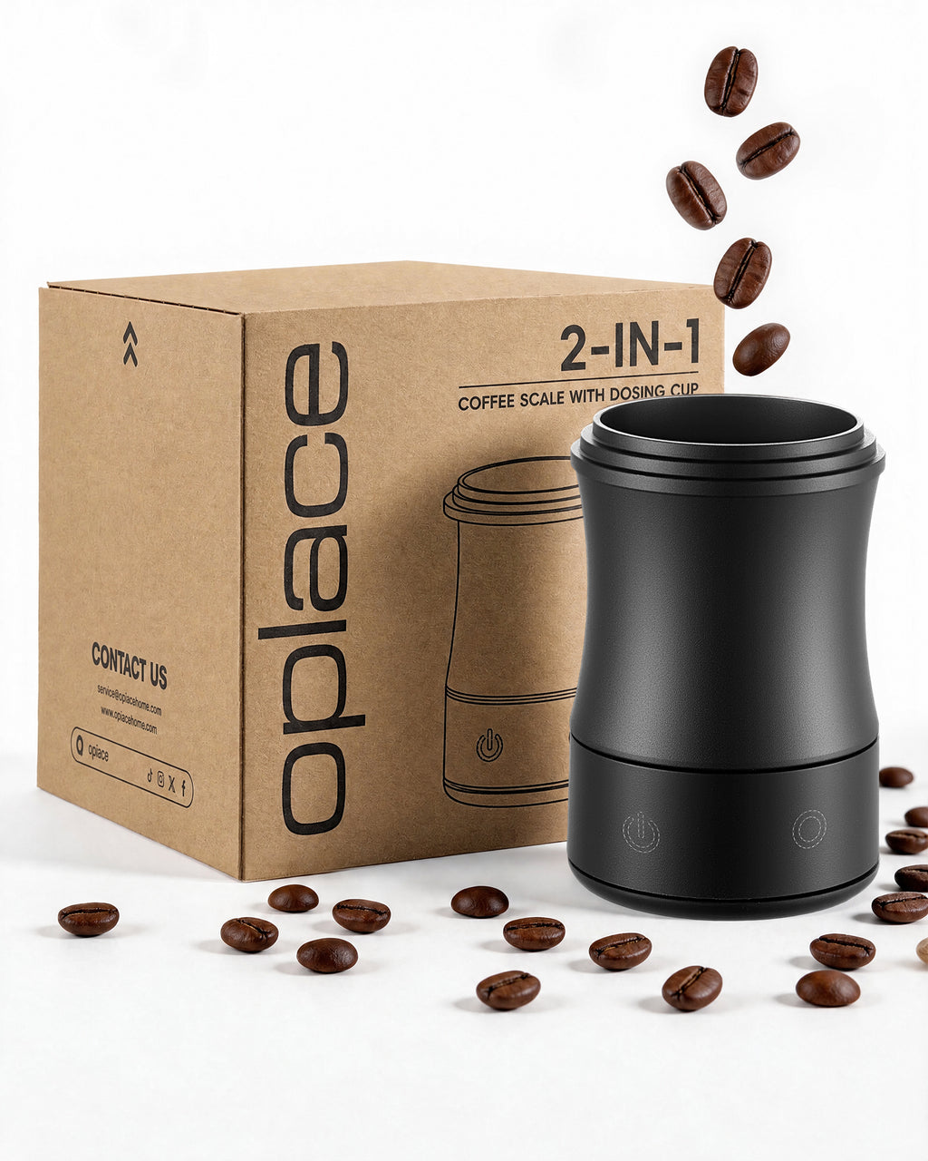 OPlace 2-in-1 Espresso Scale & Dosing Cup – 0.1 g / 500 g