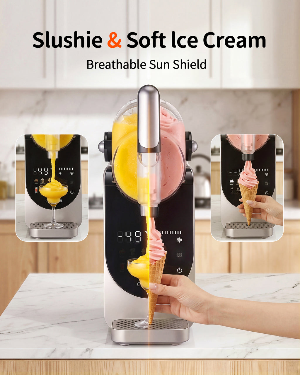 OPlace Home 7-in-1 Frozen Drink & Slushie Maker - The Ultimate Party Station (88oz)