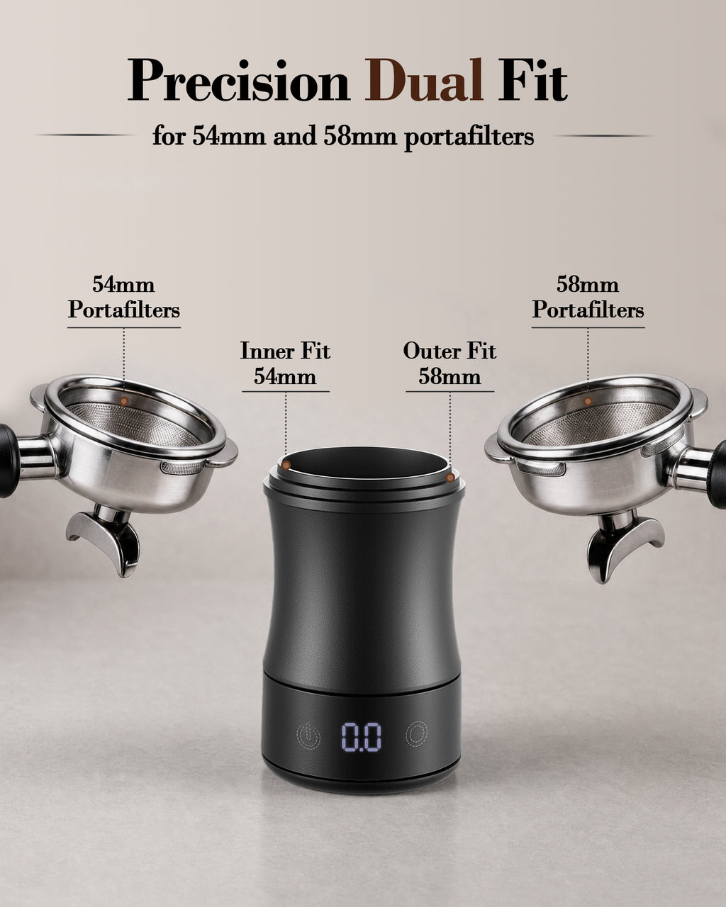 OPlace 2-in-1 Espresso Scale & Dosing Cup – 0.1 g / 500 g
