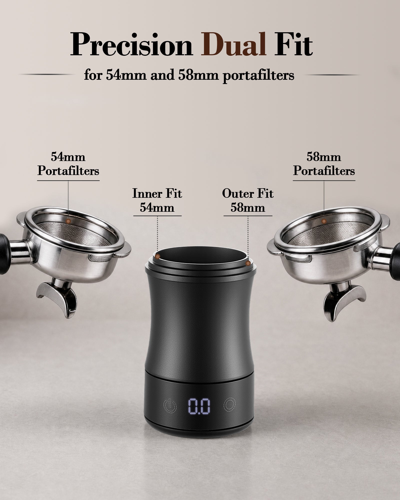 OPlace 2-in-1 Espresso Scale & Dosing Cup – 0.1 g / 500 g