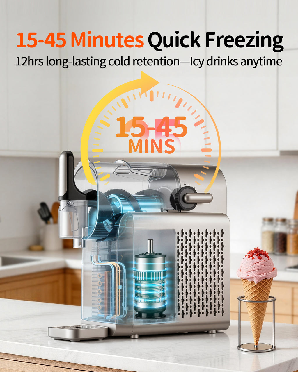 OPlace Home 7-in-1 Frozen Drink & Slushie Maker - The Ultimate Party Station (88oz)