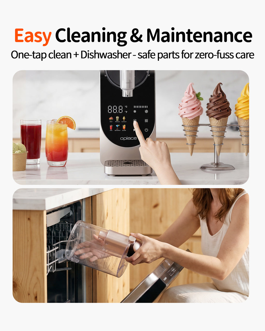 OPlace Home 7-in-1 Frozen Drink & Slushie Maker - The Ultimate Party Station (88oz)