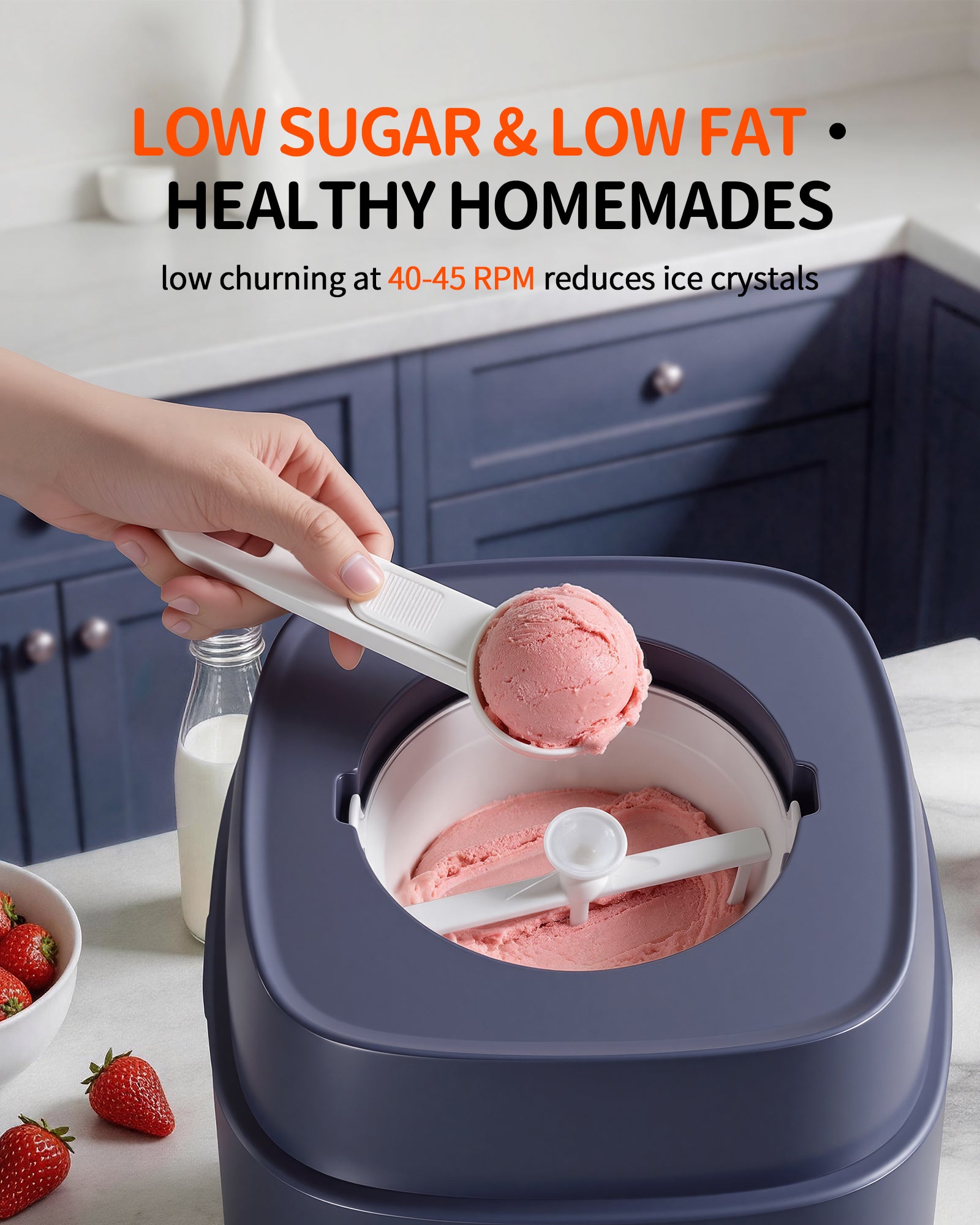 Homemade Ice Cream in Minutes. No Pre-Freezing. No Waiting