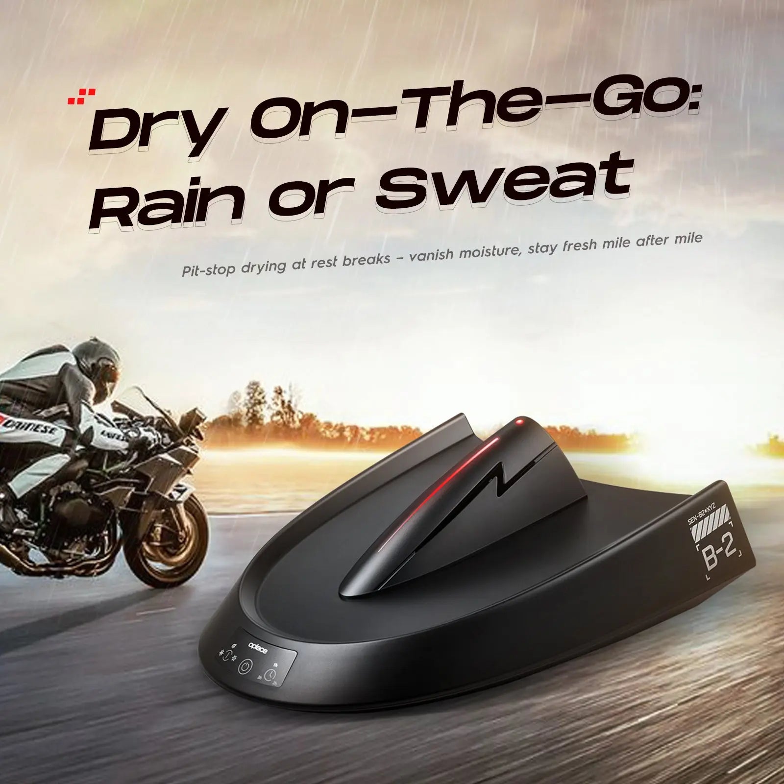 OPlace Smart Helmet Purification Dryer Quiet Operation Lightning - Fast Drying Sterilization Dual Purification Motorcycle,Hockey,Baseball,etc.、 Black、B - 2、Care Machine and Storage Rack Accessories - OPlace